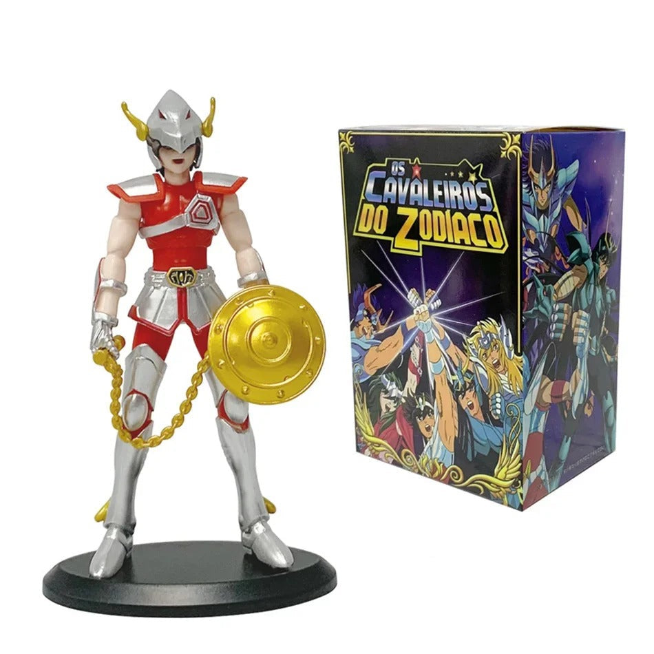 Action Figures Cavaleiros do Zodíaco 19cm – Seiya, Ikki, Hyoga e Shiryu Armadura PVC Colecionável | Saint Seiya | Bankai Boss