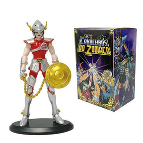 Action Figures Cavaleiros do Zodíaco 19cm – Seiya, Ikki, Hyoga e Shiryu Armadura PVC Colecionável | Saint Seiya | Bankai Boss